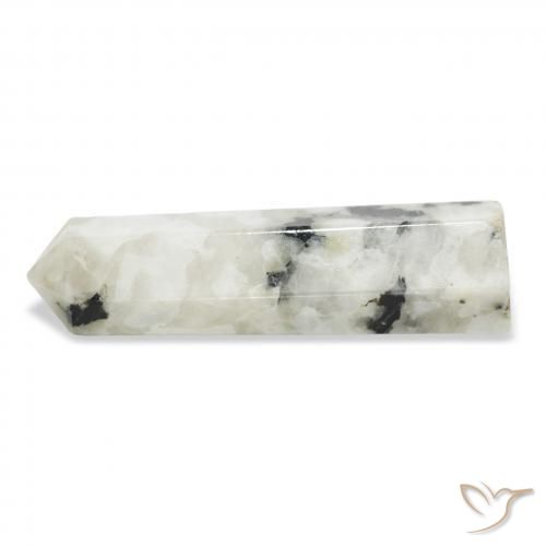 Piedra lunar arcoíris Blanco con negro natural de 51.57 ct, Elegante, Opaco