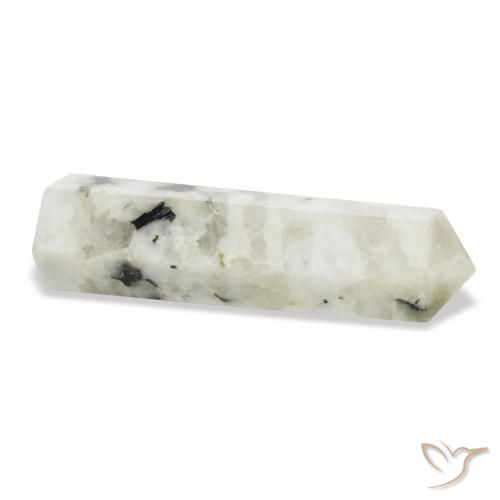 Piedra lunar arcoíris Blanco con negro natural de 51.57 ct, Elegante, Opaco