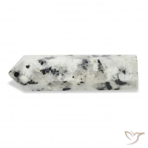 Piedra lunar arcoíris Blanco con negro natural de 47.54 ct, Elegante, Opaco