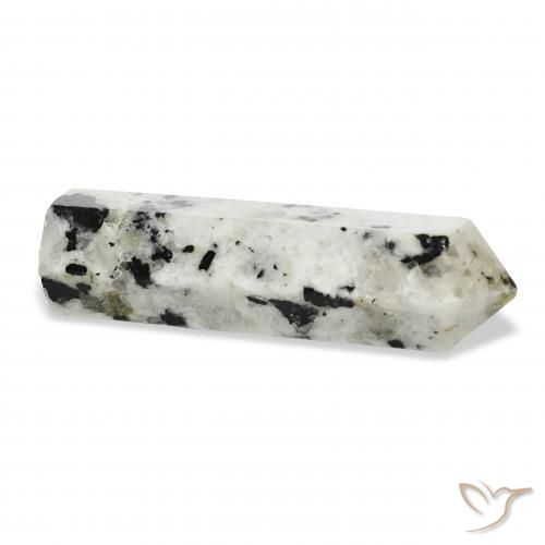 Piedra lunar arcoíris Blanco con negro natural de 47.54 ct, Elegante, Opaco