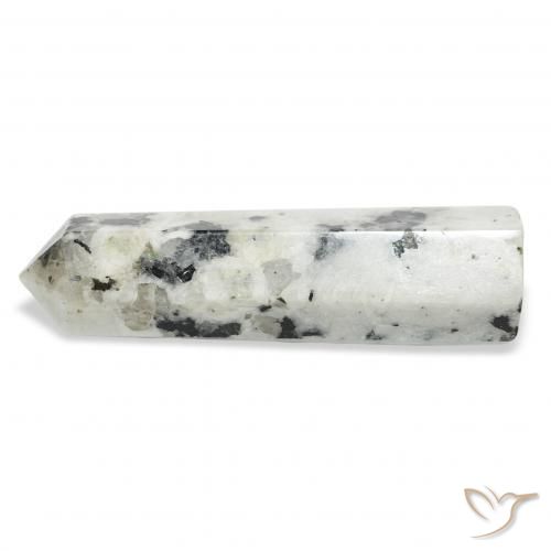 Piedra lunar arcoíris Blanco con negro natural de 37.89 ct, Elegante, Opaco