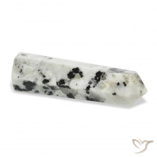 Piedra lunar arcoíris Blanco con negro natural de 37.89 ct, Elegante, Opaco