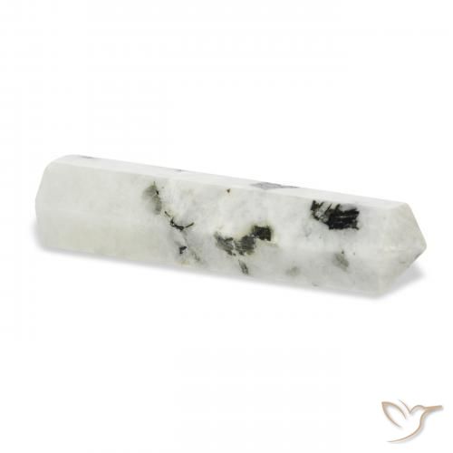 Piedra lunar arcoíris Blanco con negro natural de 42.52 ct, Elegante, Opaco