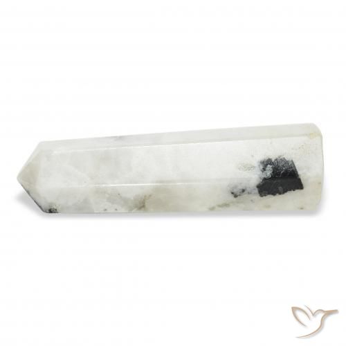 Piedra lunar arcoíris Blanco con negro natural de 33.60 ct, Elegante, Opaco