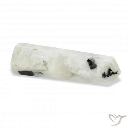 Piedra lunar arcoíris Blanco con negro natural de 33.60 ct, Elegante, Opaco