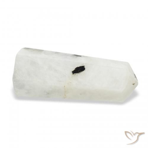 Piedra lunar arcoíris Blanco con negro natural de 31.09 ct, Elegante, Opaco
