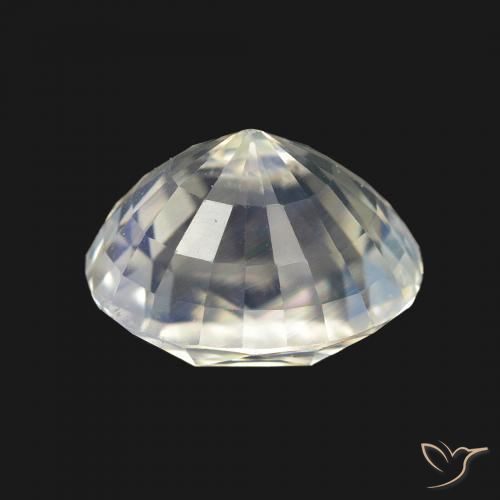 Piedra lunar arcoíris Blanco azulado natural de 3.43 ct, Ovalada, VVS