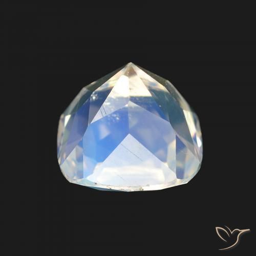 Piedra lunar arcoíris Blanco multicolor natural de 1.68 ct, Forma Cojín, VS