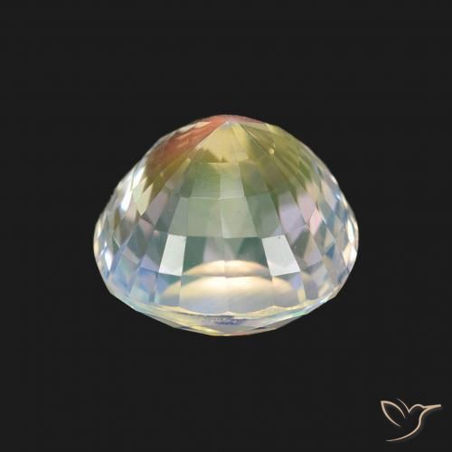 Piedra lunar arcoíris Blanco multicolor natural de 2.00 ct, Forma Cojín, VVS-VS