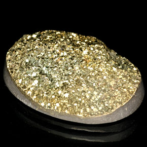 Pirita arcoíris multicolor natural de 10,27 ct, corte óvalo, opaco