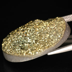Pirita arcoíris multicolor natural de 10,27 ct, corte óvalo, opaco