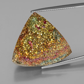 Pirita arcoiris Multicolor natural de 26.91 ct, Trillón, Opaco