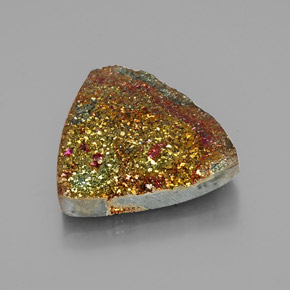 Pirita arcoiris Multicolor natural de 26.91 ct, Trillón, Opaco