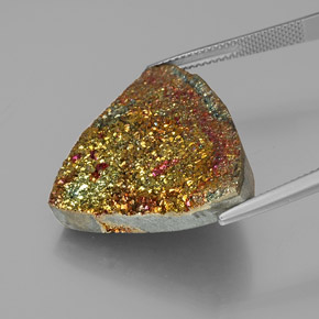 Pirita arcoiris Multicolor natural de 26.91 ct, Trillón, Opaco