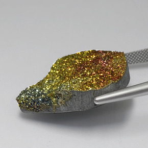 Pirita arcoiris Multicolor natural de 33.73 ct, En forma de pera, Opaco