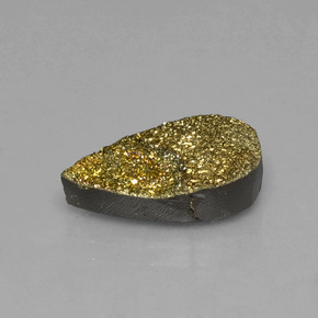 Pirita arcoiris Multicolor natural de 5.04 ct, En forma de pera, Opaco