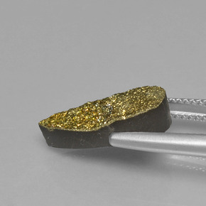 Pirita arcoiris Multicolor natural de 5.04 ct, En forma de pera, Opaco