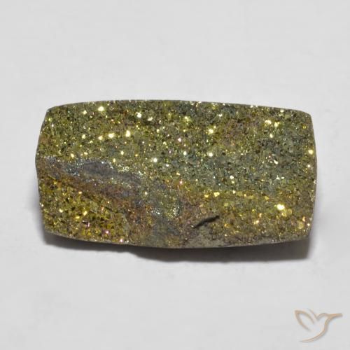 Pirita arcoiris Multicolor natural de 9.03 ct, Corte Baguette, Opaco