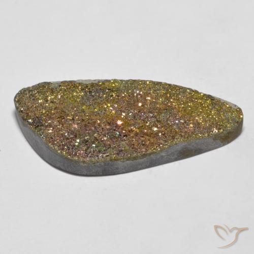 Pirita arcoiris Multicolor natural de 11.21 ct, Elegante, Opaco