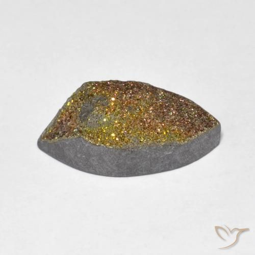Pirita arcoiris Multicolor natural de 4.38 ct, Marquesa, Opaco