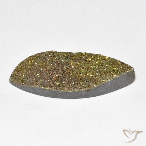 Pirita arcoiris Multicolor natural de 6.52 ct, Marquesa, Opaco