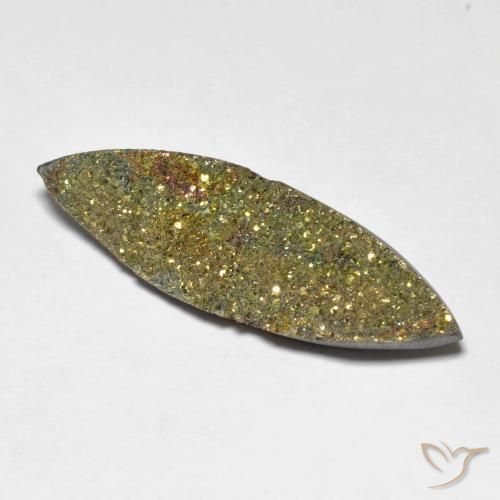 Pirita arcoiris Multicolor natural de 9.73 ct, Marquesa, Opaco