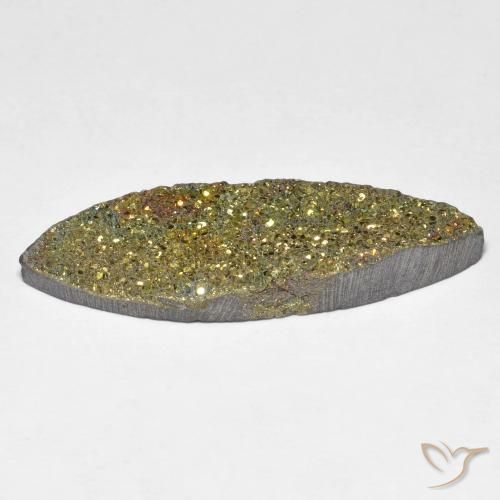 Pirita arcoiris Multicolor natural de 9.73 ct, Marquesa, Opaco