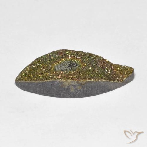 Pirita arcoiris Multicolor natural de 5.48 ct, Marquesa, Opaco