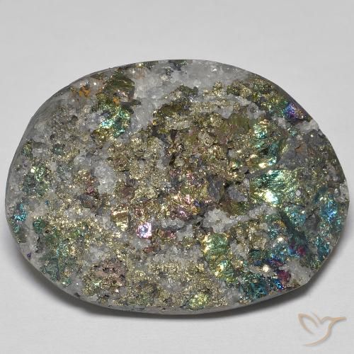 43.56ct Natural Multicolor Pirita arcoiris, Elegante, Opaco