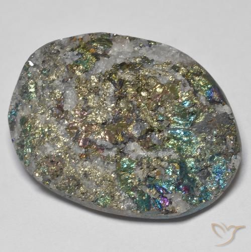 Pirita arcoiris Multicolor natural de 43.56 ct, Elegante, Opaco