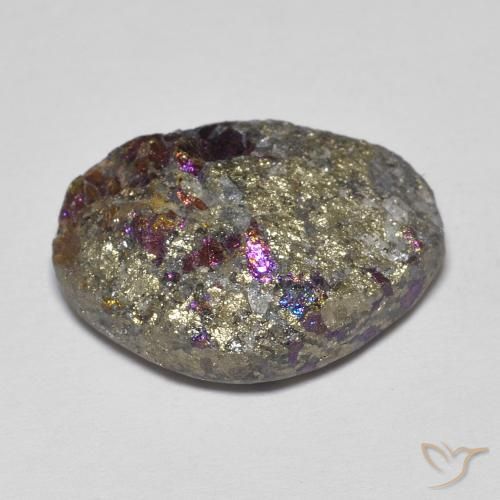 Pirita arcoiris Multicolor natural de 17.60 ct, Elegante, Opaco