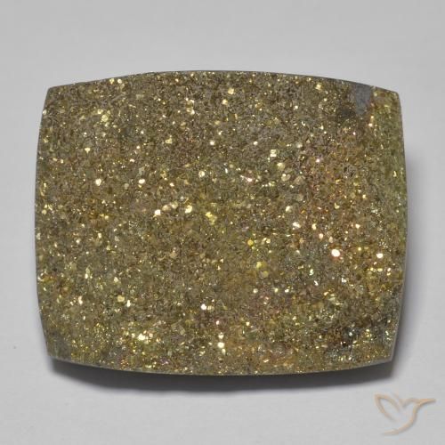 22.50ct Natural Multicolor Pirita arcoiris, Corte Baguette, Opaco
