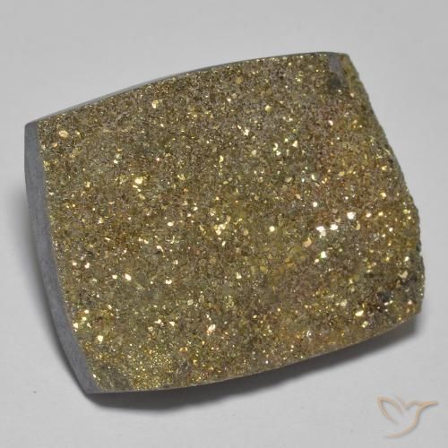 Pirita arcoiris Multicolor natural de 22.50 ct, Corte Baguette, Opaco