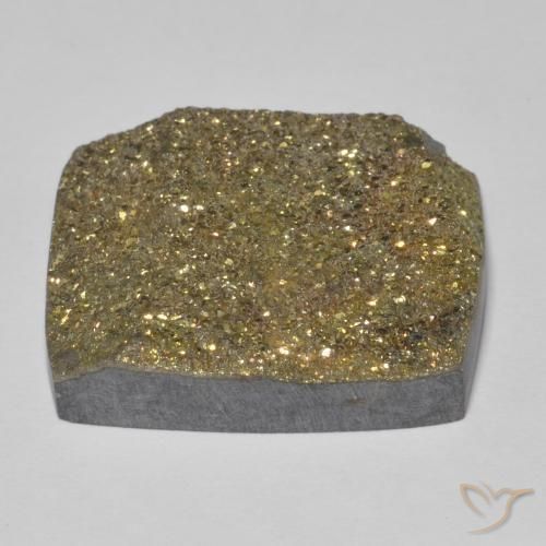 Pirita arcoiris Multicolor natural de 22.50 ct, Corte Baguette, Opaco