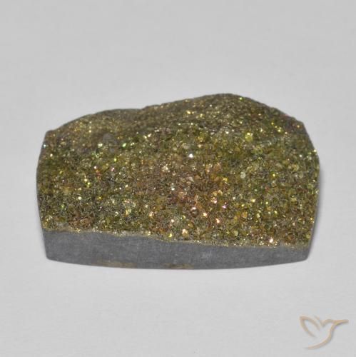 Pirita arcoiris Multicolor natural de 13.67 ct, Corte Baguette, Opaco