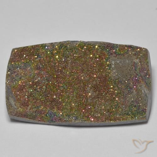 27.21ct Natural Multicolor Pirita arcoiris, Corte Baguette, Opaco