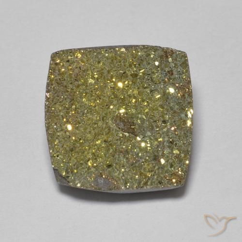 3.97ct Natural Multicolor Pirita arcoiris, Cuadrado, Opaco