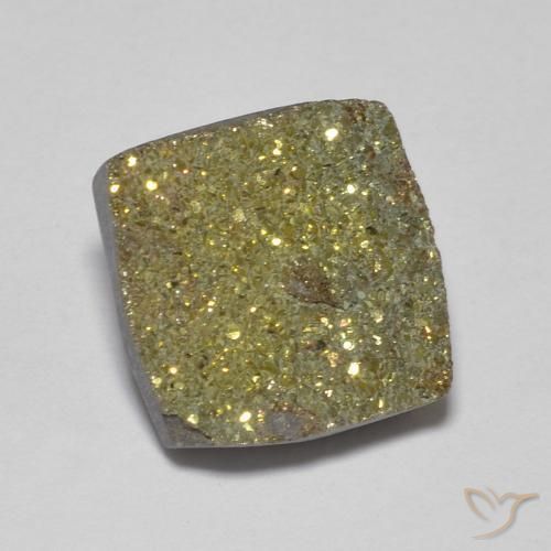 Pirita arcoiris Multicolor natural de 3.97 ct, Cuadrado, Opaco