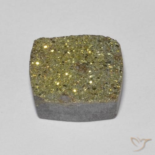 Pirita arcoiris Multicolor natural de 3.97 ct, Cuadrado, Opaco