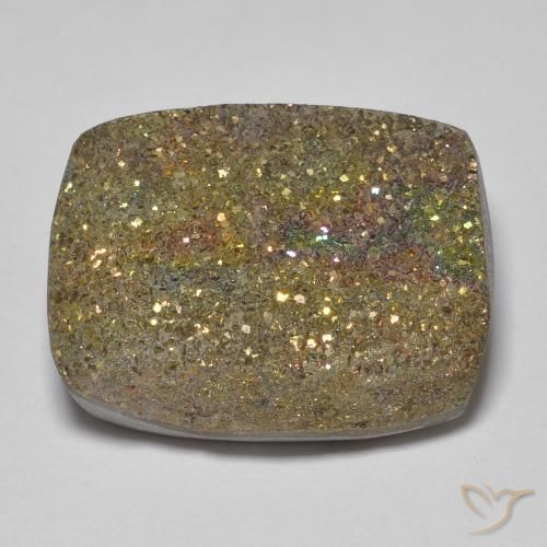 19.99ct Natural Multicolor Pirita arcoiris, Corte Baguette, Opaco