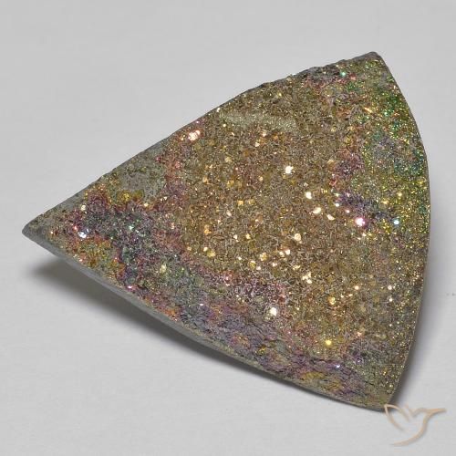 12.38ct Natural Multicolor Pirita arcoiris, Trillón, Opaco