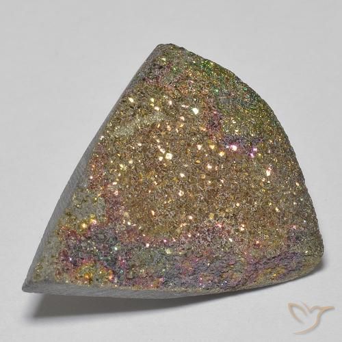 Pirita arcoiris Multicolor natural de 12.38 ct, Trillón, Opaco