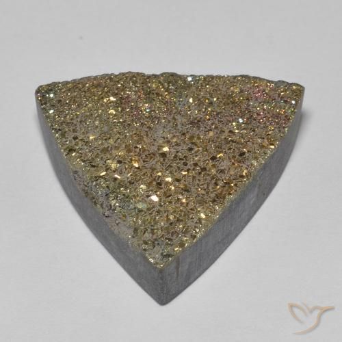 Pirita arcoiris Multicolor natural de 12.22 ct, Trillón, Opaco