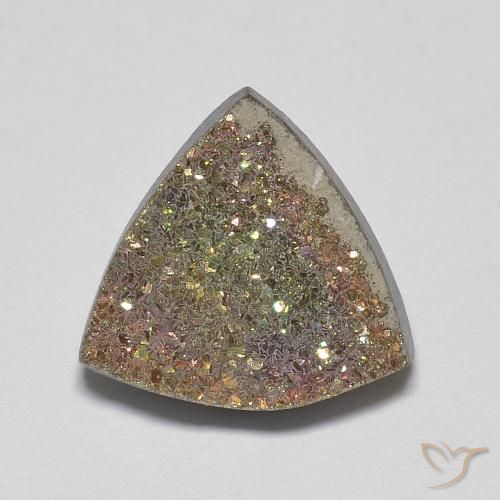 4.47ct Natural Multicolor Pirita arcoiris, Trillón, Opaco