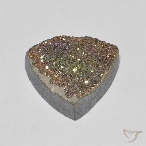 Pirita arcoiris Multicolor natural de 4.47 ct, Trillón, Opaco