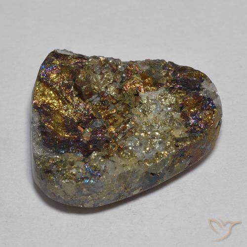 Pirita arcoiris Multicolor natural de 17.21 ct, Forma elegante, Opaco