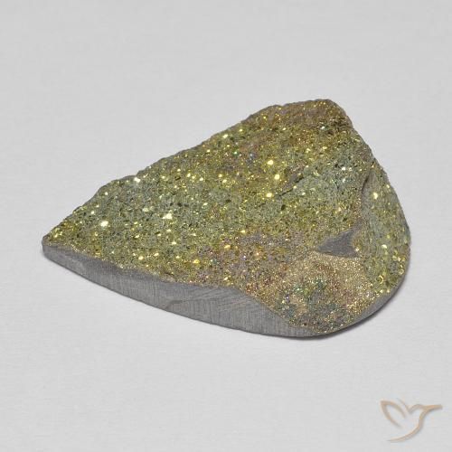 Pirita arcoiris Multicolor natural de 10.42 ct, En forma de pera, Opaco