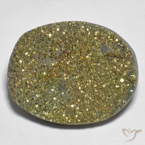 20.95ct Natural Multicolor Pirita arcoiris, Ovalada, Opaco