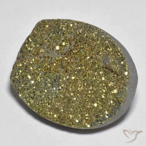 Pirita arcoiris Multicolor natural de 20.95 ct, Ovalada, Opaco