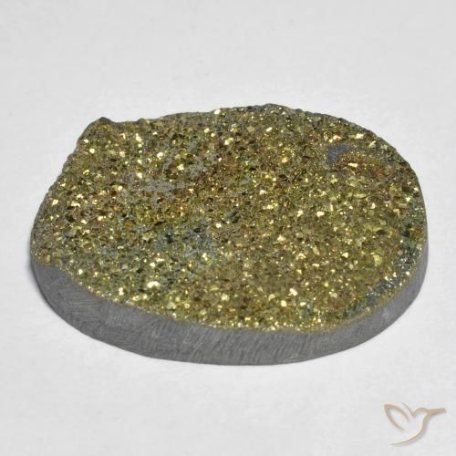 Pirita arcoiris Multicolor natural de 20.95 ct, Ovalada, Opaco